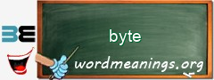 WordMeaning blackboard for byte